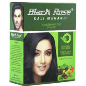 Black rose kali mehandi (powder hair dye black)5 pouches box  