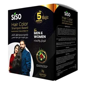 Siso hair color shampoo based no ammonia, natural black 1.0(5 magic minute) 