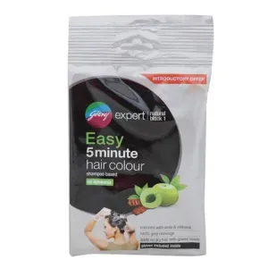 Goorej easy 5minute hair color shampoo based (natural black 1) 18ml
