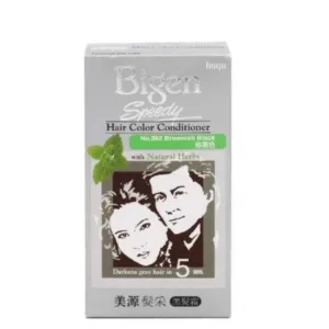Bigen speedy with natural herbs/darkens grey hair  in 5min