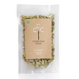 Conscious Food Organic Cardamon Whole /Elaichi, (Green)