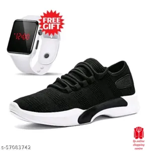 Black Colorblocked casual shoes For Men (m)