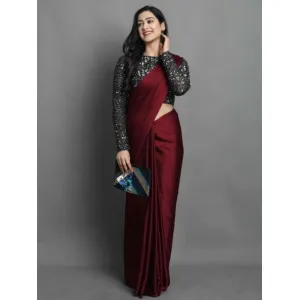 Bollywood Satin, Silk Blend Saree (s)