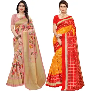 Geometric Print Banarasi Cotton Silk Saree
(s)