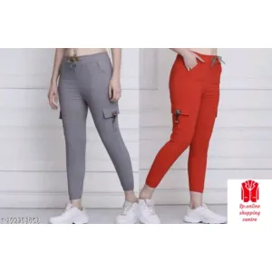 Women Trousers & Pants (m) pack of 2