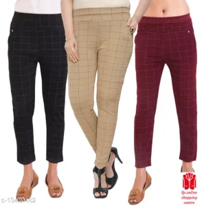 Lets Shine Check Pants (m) pack of 3