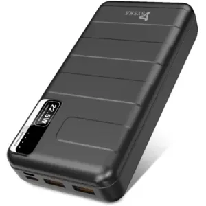Syska 20000 mAh Power Bank (22.5 W, Power Delivery 3.0) (Black, Lithium Polymer)