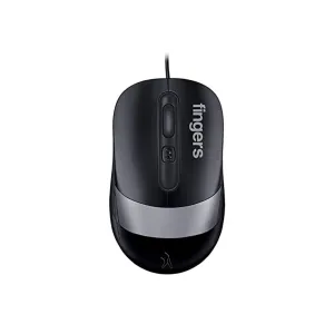 FINGERS SuperHit Wired Mouse with Advance Optical Technology (Lightweight | Trendy Dual-Tone Design | Works Well with Windows®, Mac, Linux)