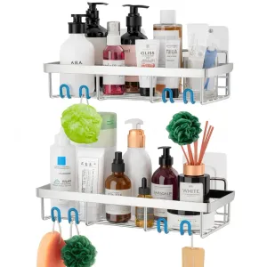 Shelves 2 Pcs Self-Adhesive Bathroom