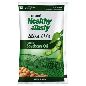 EMAMI Healthy and Tasty Refined Soyabean Oil Pouch  (1 L)
