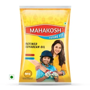 Mahakosh Future Fit Refined Soybean Oil, 1L Pouch