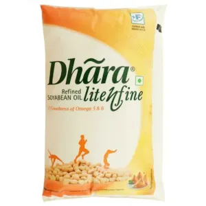 DHARA Fit n Fine Soyabean Oil Pouch  (1 L)