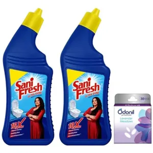Sanifresh Ultra Shine Toilet Cleaner 500 ml (Pack of 2) (Free Odonil 50 g)