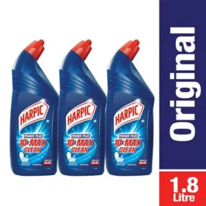 Harpic Power Plus Original Disinfectant Toilet Cleaner 600 ml (Pack of 3)
