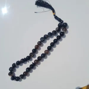 12mm Sulaiman Hakik l/Akik 33 beads Tasbih Lace Agate 33 Beads Islamic Rosary 