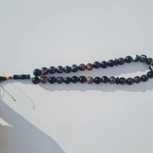 10mm Sulaiman Hakik/Akik Tasbih 33 Beads Islamic Rosary 33 Beads 