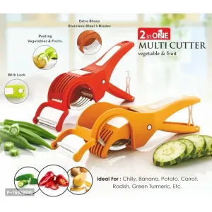 Plastic Multipurpose 2 In 1 Vegetable Multi Functional Kitchen Tool Sabji Cutter