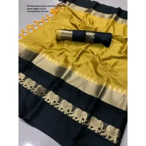 Latest Trendy Womens Cotton Silk saree_c