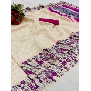 Kalamkari saree With Blouse Piece_c