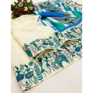 Kalamkari saree With Blouse Piece_a