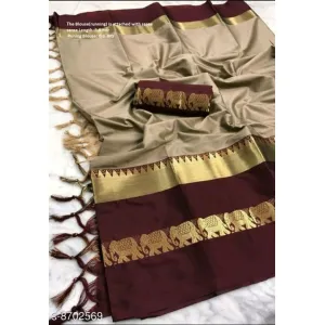 Latest Trendy Womens Cotton Silk saree_a 