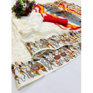 Kalamkari saree With Blouse Piece_b