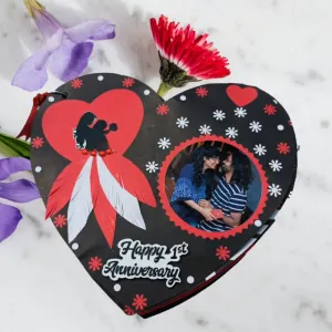 Heart Shape Anniversary Scrapbook