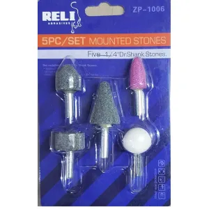 Inditrust Abrasive Mounted Stone Rotary Grinding Wheels Bit Set of 5 (Multi Colour))