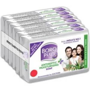 BOROPLUS Antiseptic + Moisturising Soap - Neem, Tulsi & Aloe Vera 6x125gm