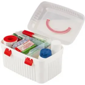 POLYSET First Aid Multi-Purpose Medicine Storage Box with Detachable Tray and Handle - 3 L