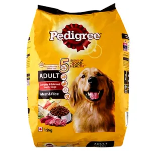 Pedigree meat & rice adult dog food 1.2 kg