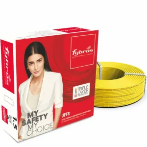 Fybros 1.5 SQ MM 90 MTRS (RED) UFFR MULTISTRAND SINGLE CORE  1100 V BC PVC WIRE
