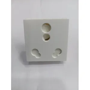 6&16A RAISED SOCKET 2M (WH) WITH SAFETY SHUTTER Fybros | Four-X (FX2131WH) 