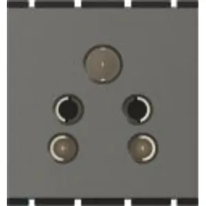 6A 2X1 SOCKET 2M (CH) WITHOUT SAFTEY SHUTTER Fybros | Four-X (FX2123CH) 