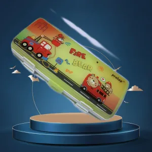 Double compartment with bord pencil box 