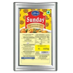 SUNDAY REFINED OIL 15 LITER TEEN