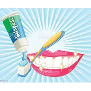 Toothpaste and brush