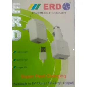 ERD 1AMP CHARGER FOR I PHONE 4(WHITE)