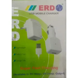 ERD 1 AMP MICRO USB CHARGER FOR MOBILE PHONE 