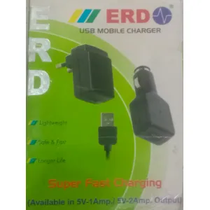 ERD 1 AMP CHARGER FOR I PHONE 4(BLACK)