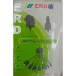 ERD 600 MA MULTI PLUG 8 IN 1 MOBILE CHARGER FOR OLD PHONES 