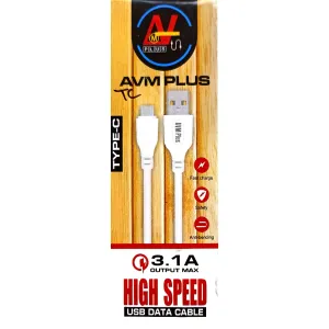 AVM PLUS 3.1 Amp HIGH SPEED CHARGING MOBILE PHONE DATA CABLE 