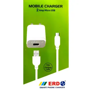 ERD MOBILE CHARGER 2 Amp  WITH Micro USB DATA CABLE