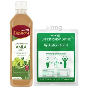 Combo Pack of Tata 1mg ORS Hydration Boost (21.8gm) & Tata 1mg Tejasya Amla Juice (1Ltr)

