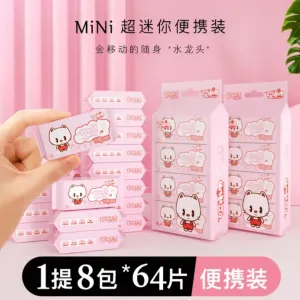 Mini 64 pc Wet Wipes Pack Baby Friendly