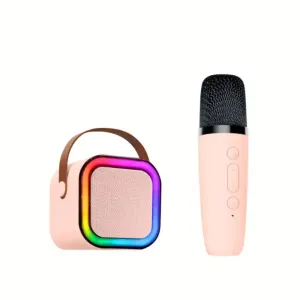 Karaoke Mic With RGB Bluetooth Speaker