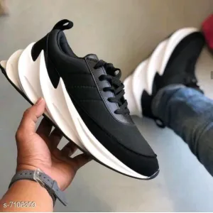 Black sneakers of men 