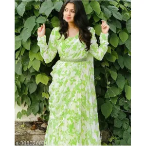 Green women gowns
