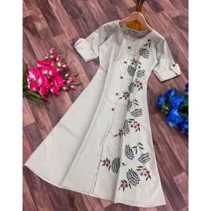 New fashionable women Digital print slub anarkali kurti for women