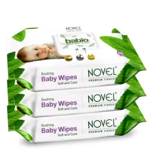Novel baby wipes 80/ pack of 3 (240) 